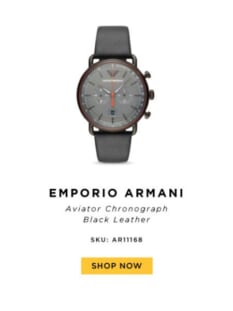 ke tempat liburan dengan jam tangan emporio armani
